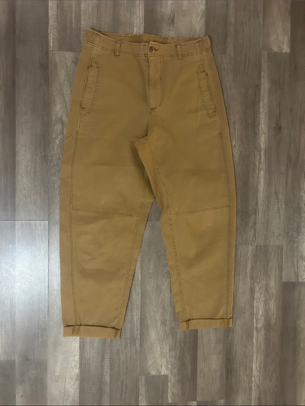 Old Navy Women's Pants High-Waisted Slouchy Balloon Tan - Size Large